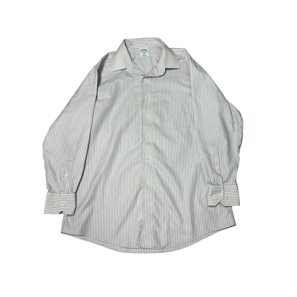 Brooks Brothers Regent Striped Non Iron Cotton Dress Shirt Mens 16‎ 1/2 34 35
